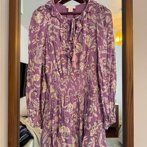 SOLD - Purple Floral Long-Sleeve Dress